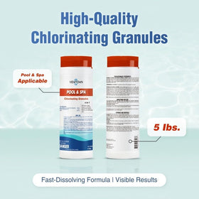 VIEWTOWN pool spa sanitizer bottle shown for algae control and clear water.