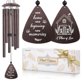 vifoew 32-inch bronze wind chimes hung indoors for elegant home ambiance