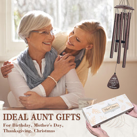 Vifoew Aunt Gifts engraved pendant closeup with heartfelt inscription for Aunt.