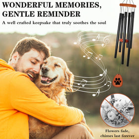 Vifoew wind chime for dogs, 28-inch height creates a gentle outdoor focal point.