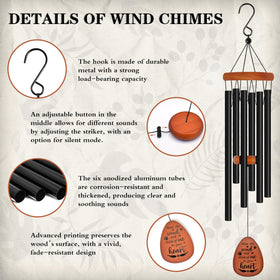 Vifoew dog remembrance wind chime on a patio adds serene atmosphere.