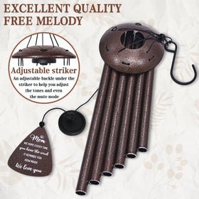 vifoew 32-inch retro bronze wind chime complements home decor