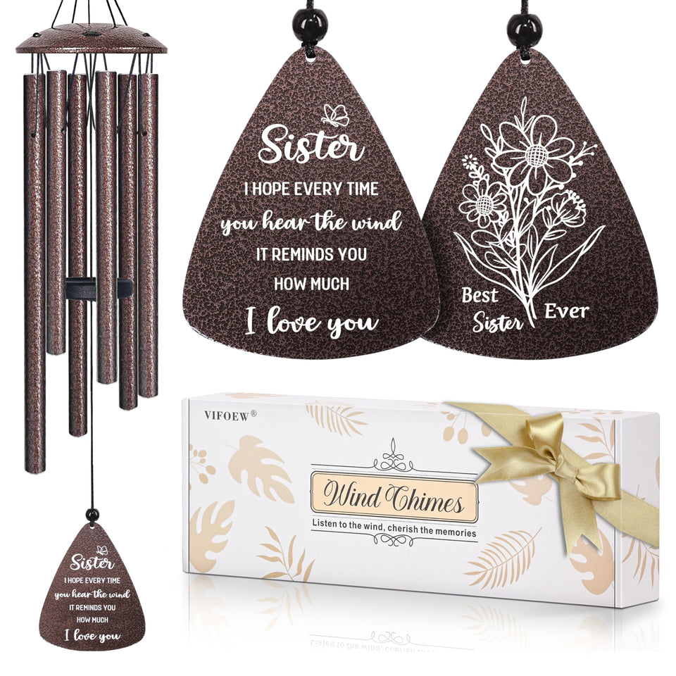 Vifoew 32 inch bronze wind chime pendant adds heartfelt ambiance for sister gifts