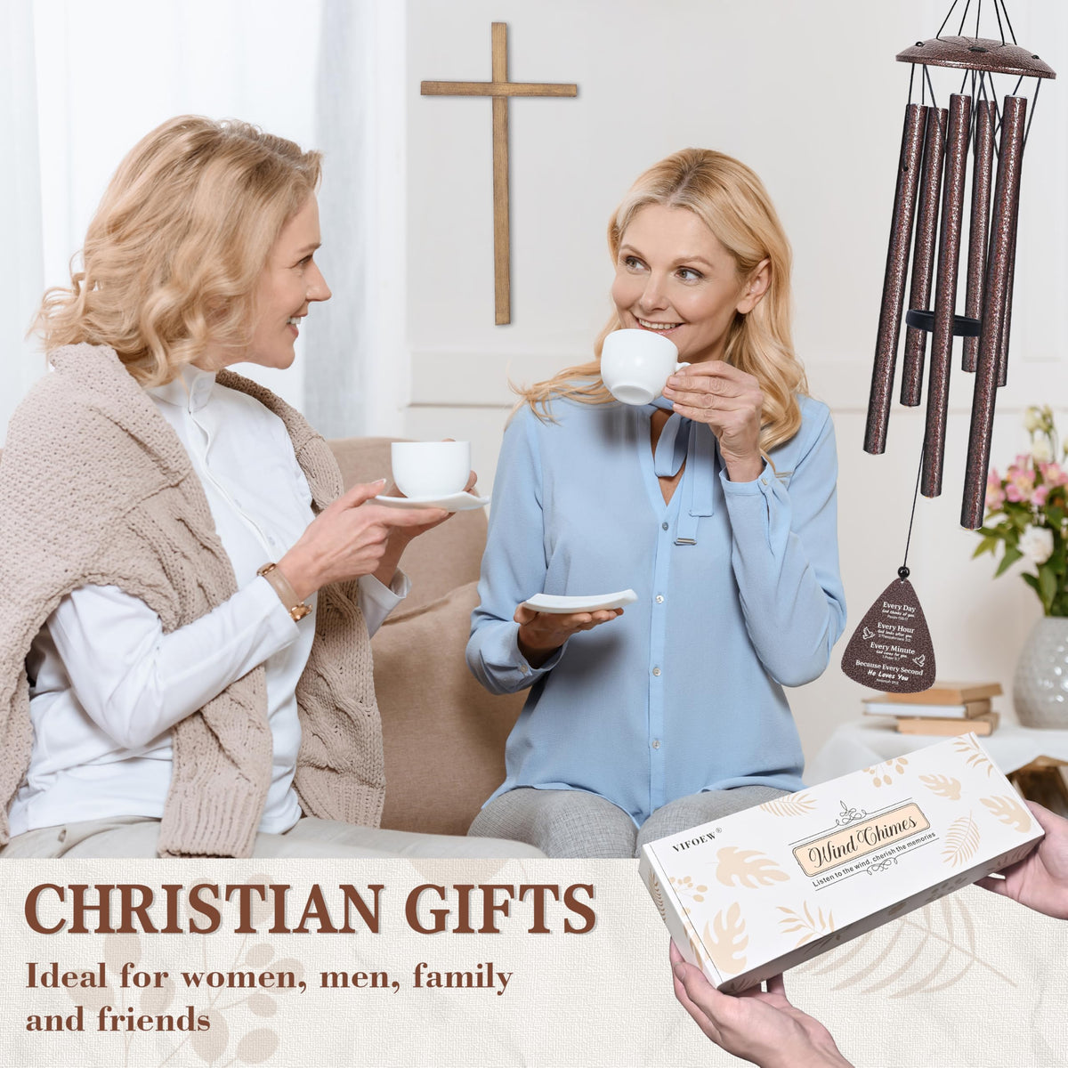 Vifoew wind chime gift box ready, ideal for Easter or Christmas gifting.