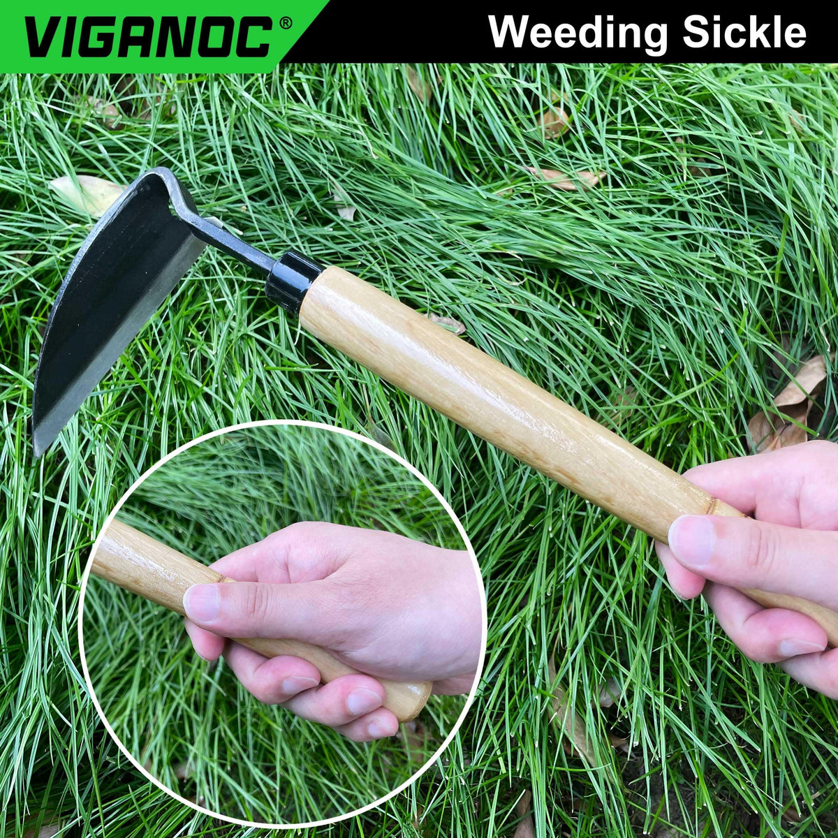 Viganoc tool length enables compact storage and easy reach in gardens