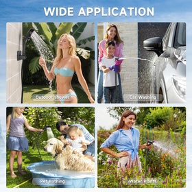Vignuto portable shower is lightweight and easy to pack for travel