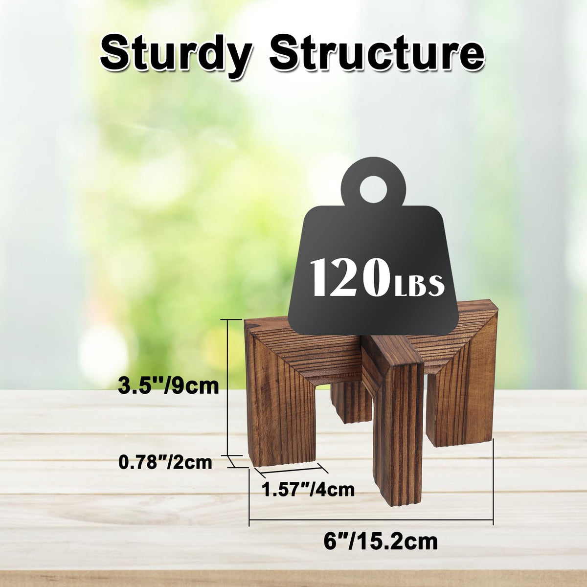 Vigordream Plant Stand fits 2.5–6 inch pots for flexible indoor or balcony setups.