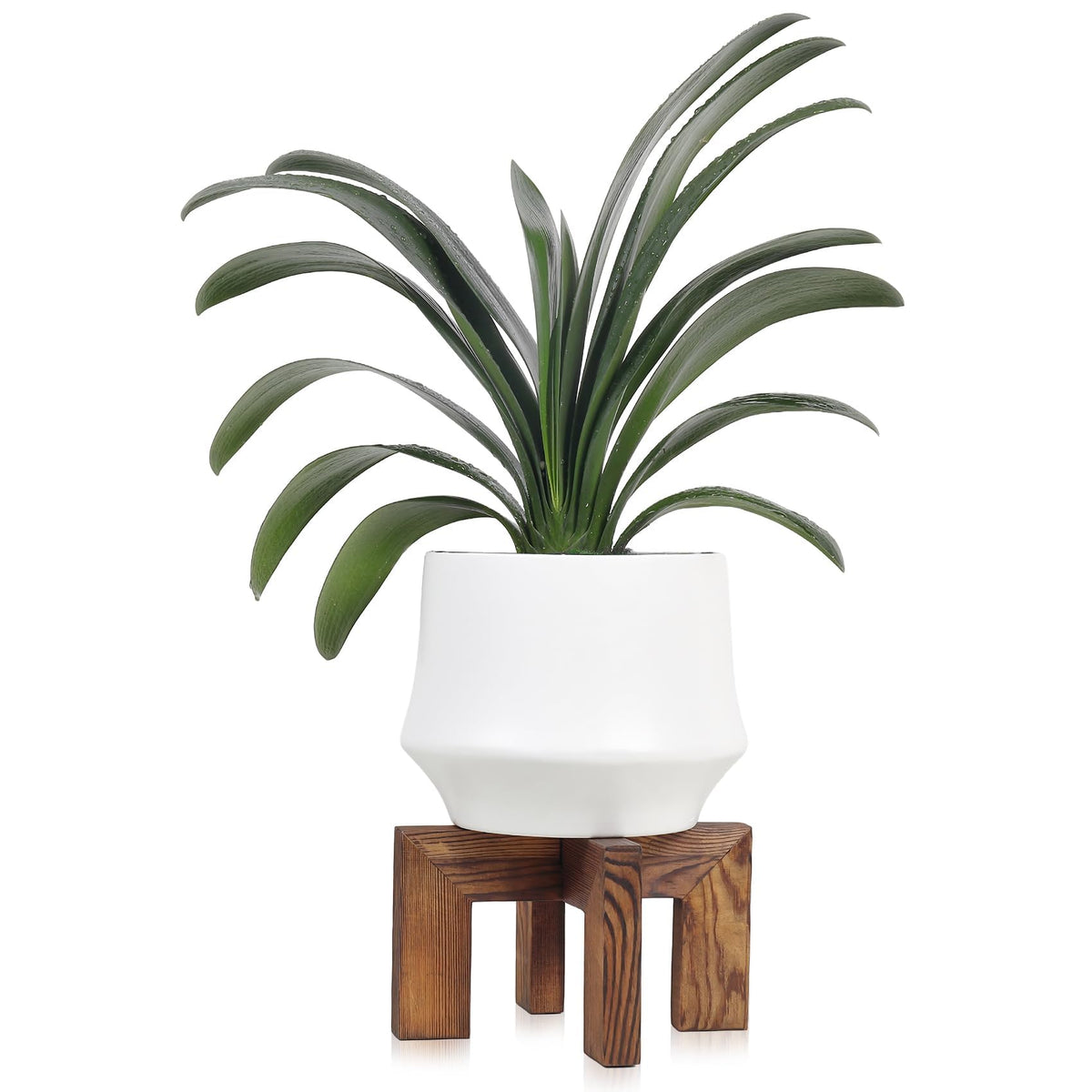 Vigordream plant stand wood top view highlights compact, space-saving design for small spaces.