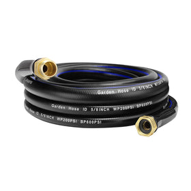VIHEG 25 ft garden hose expanded view; flexible rubber for easy watering