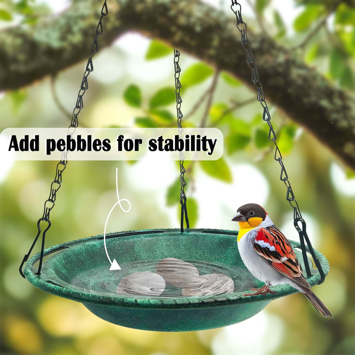 VIHSIPR chains and hook setup enables easy outdoor hanging