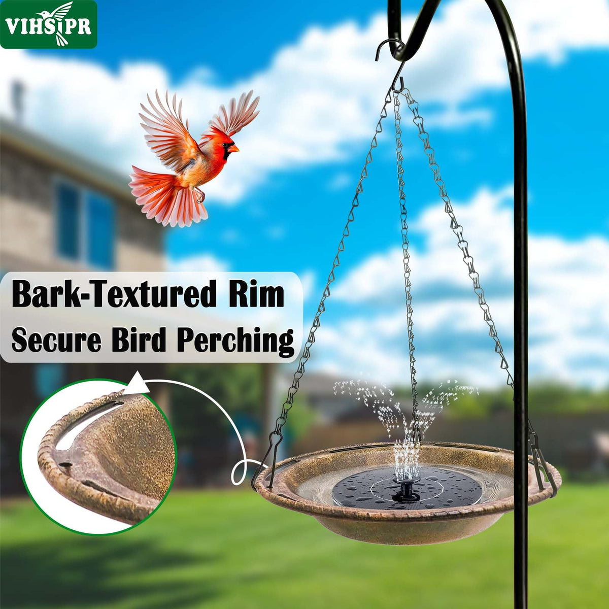 VIHSIPR antique copper finish adds garden charm as decor