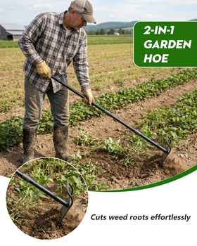 Vikarler garden hoe 60-inch adjustable handle helps you work upright with less strain.