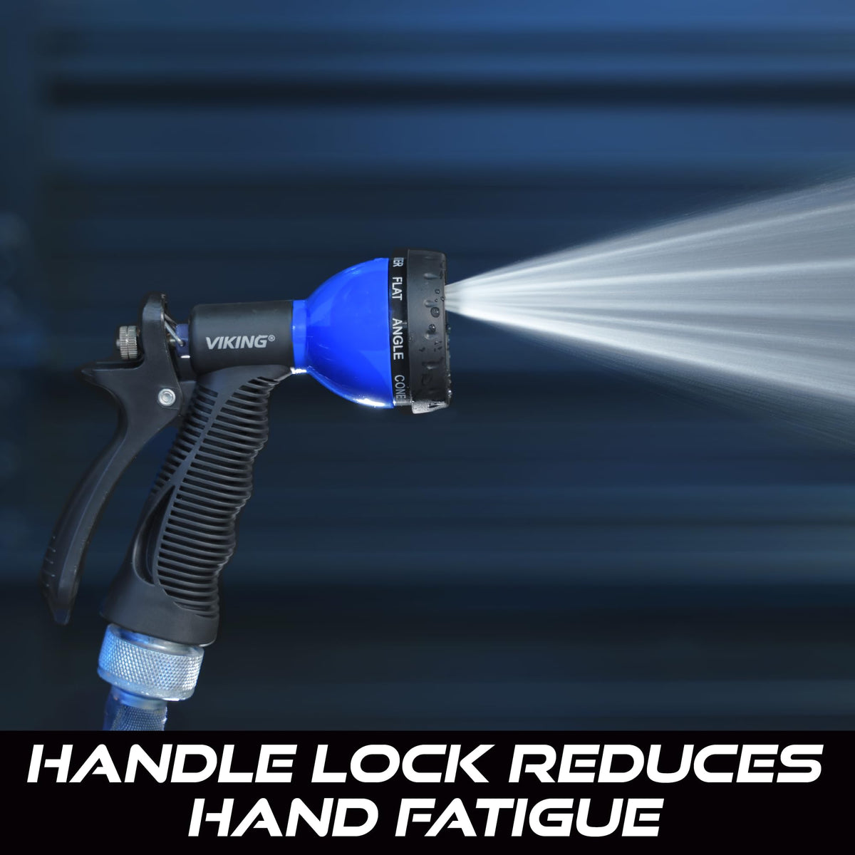 VIKING heavy-duty hose nozzle with rubber handle for comfortable grip