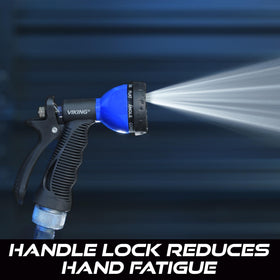 VIKING heavy-duty hose nozzle with rubber handle for comfortable grip