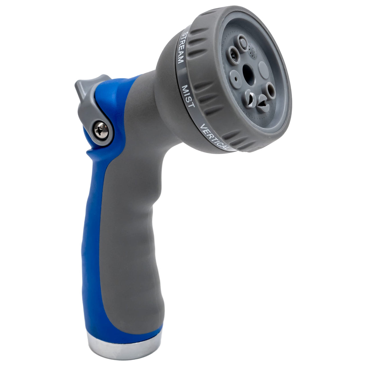 VIKING hose nozzle displays eight spray patterns for versatile car wash and garden watering