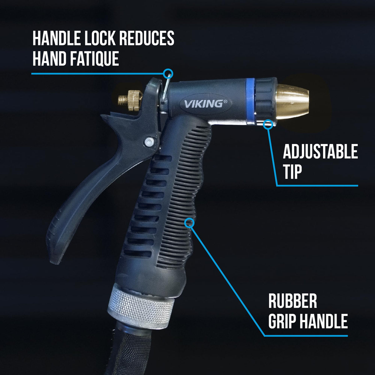 VIKING hose nozzle in car wash kit for exterior cleaning