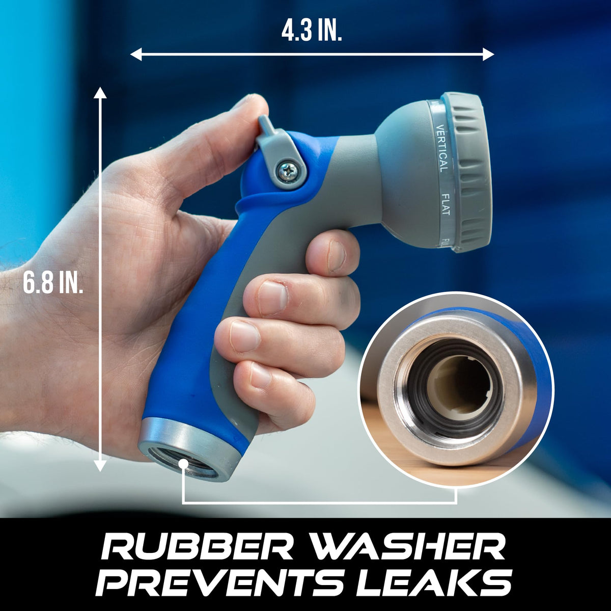 VIKING hose nozzle helps wash pets gently outdoors
