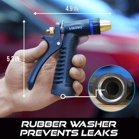 VIKING hose nozzle watering plants with precise spray