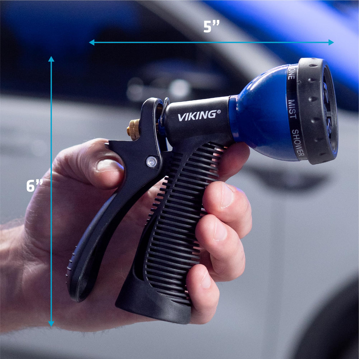VIKING hose nozzle with gentle spray for plant watering
