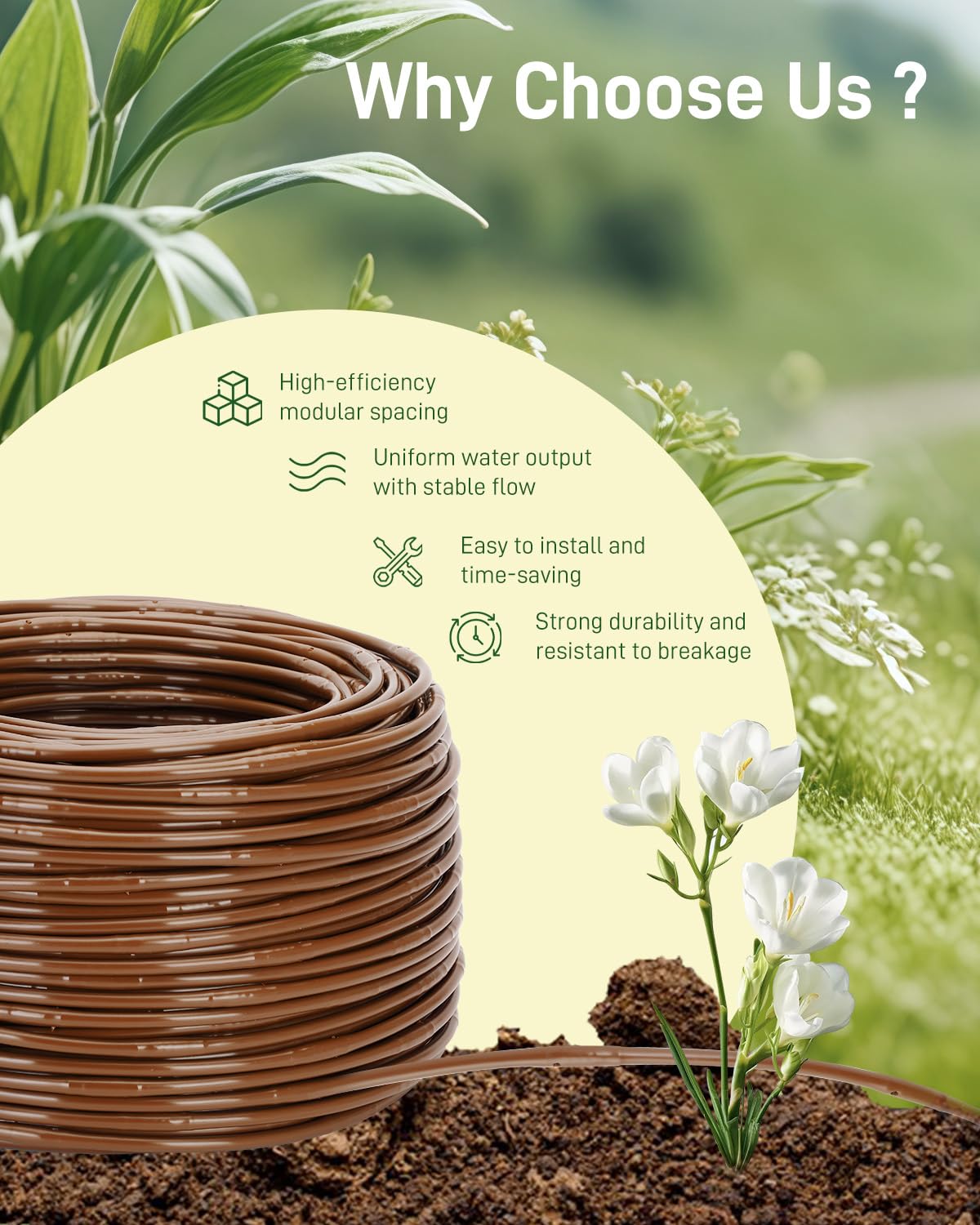 Vikua LLDPE durable drip tube resists cracking across seasons.