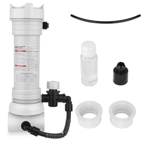 VIKUA 320 chlorinator cover demonstrates leak-proof seal for pools