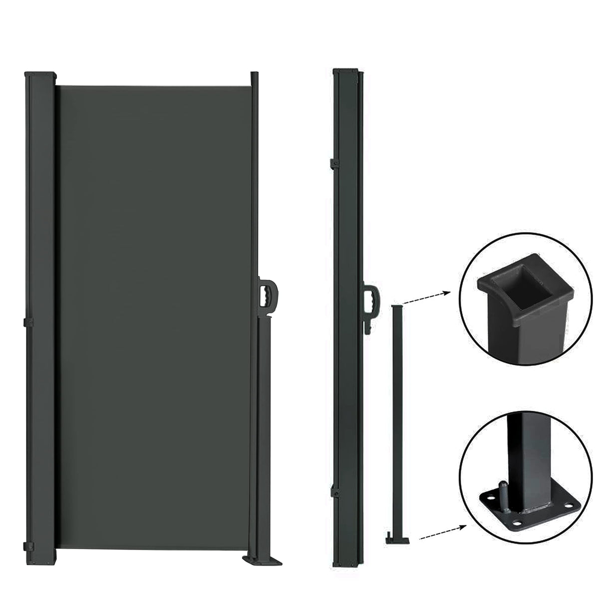 Villanex waterproof UV protection screen on balcony blocks sun and rain
