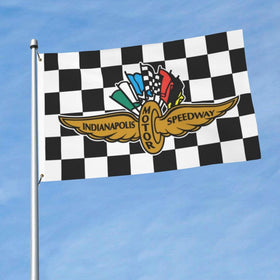 VIMITEAMER Indy 500 flag 3x5 for dorm walls and outdoor spaces, durable polyester.