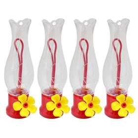 VIMOA mini hummingbird feeder with red nectar bottle for outdoor feeding