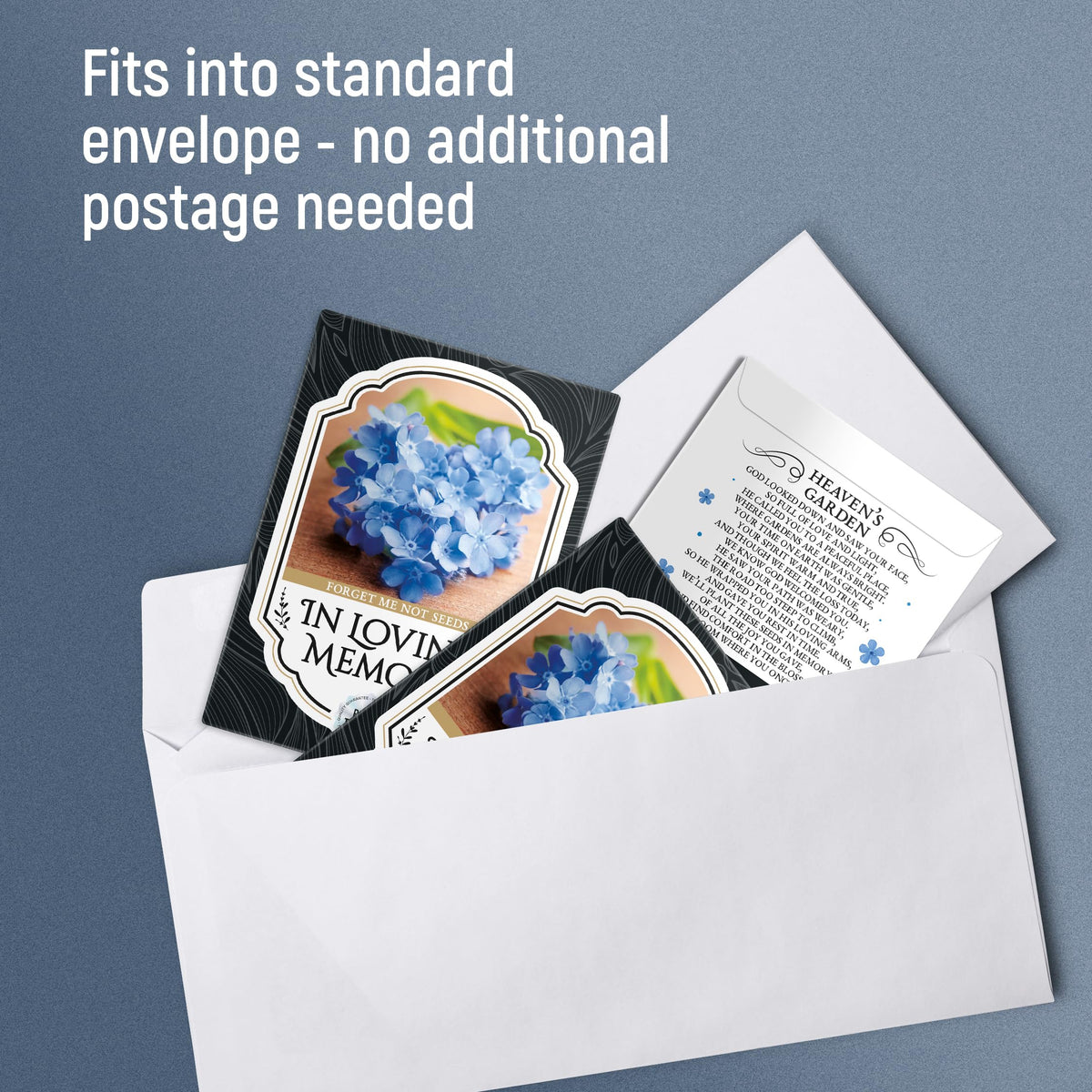 Vimtoba memorial service favor packet collection image, elegant design for remembrance