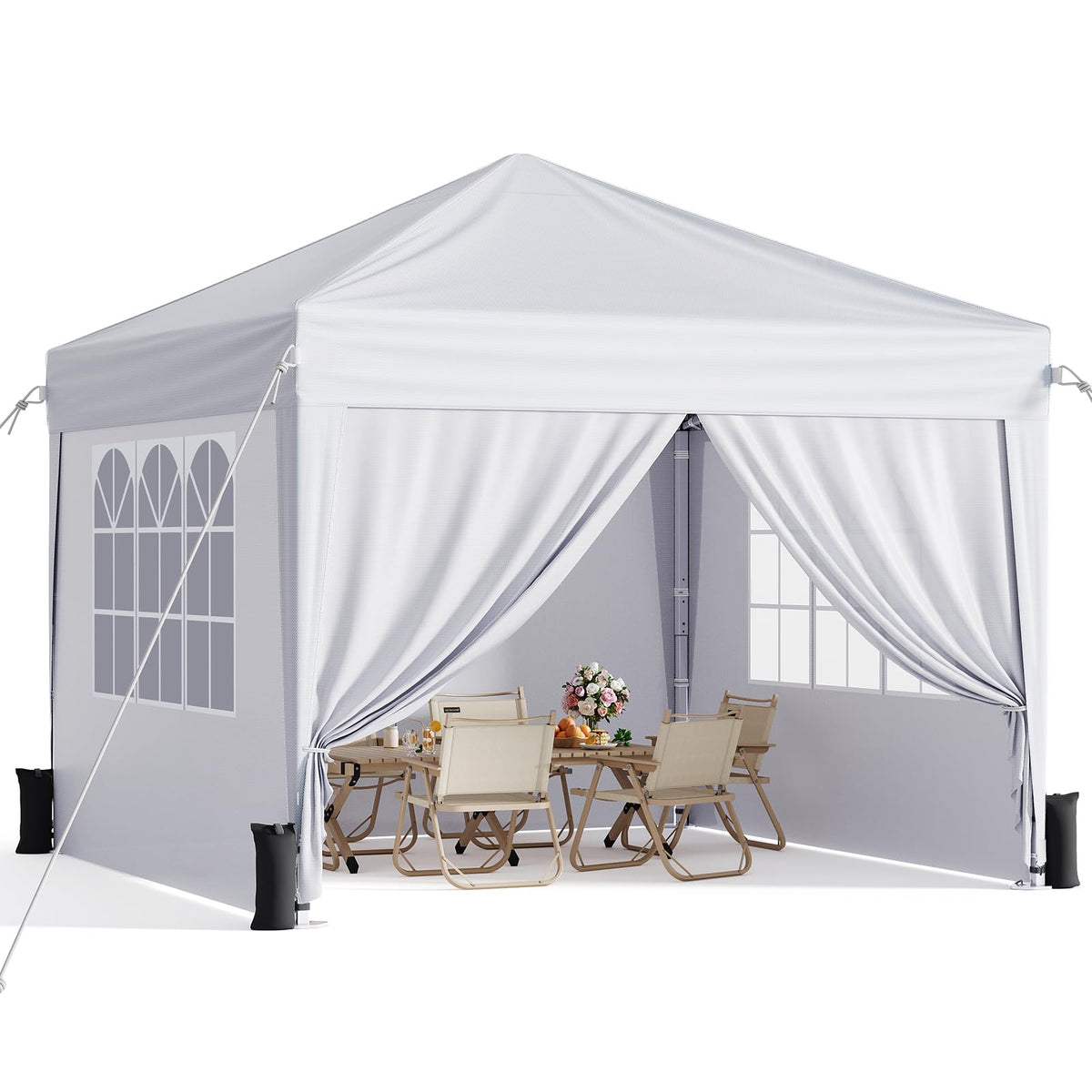 Vinabilia 10x10 pop-up canopy front view for quick shade at events
