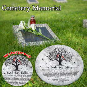 VINARTSVN sunflower writable card for personalized tribute near the memorial stone
