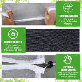 Vincreem air-permeable mesh allows light and water to reach plants while shielding fruit.