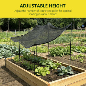 VINEGROW tool-free setup makes quick shade over beds or patios.