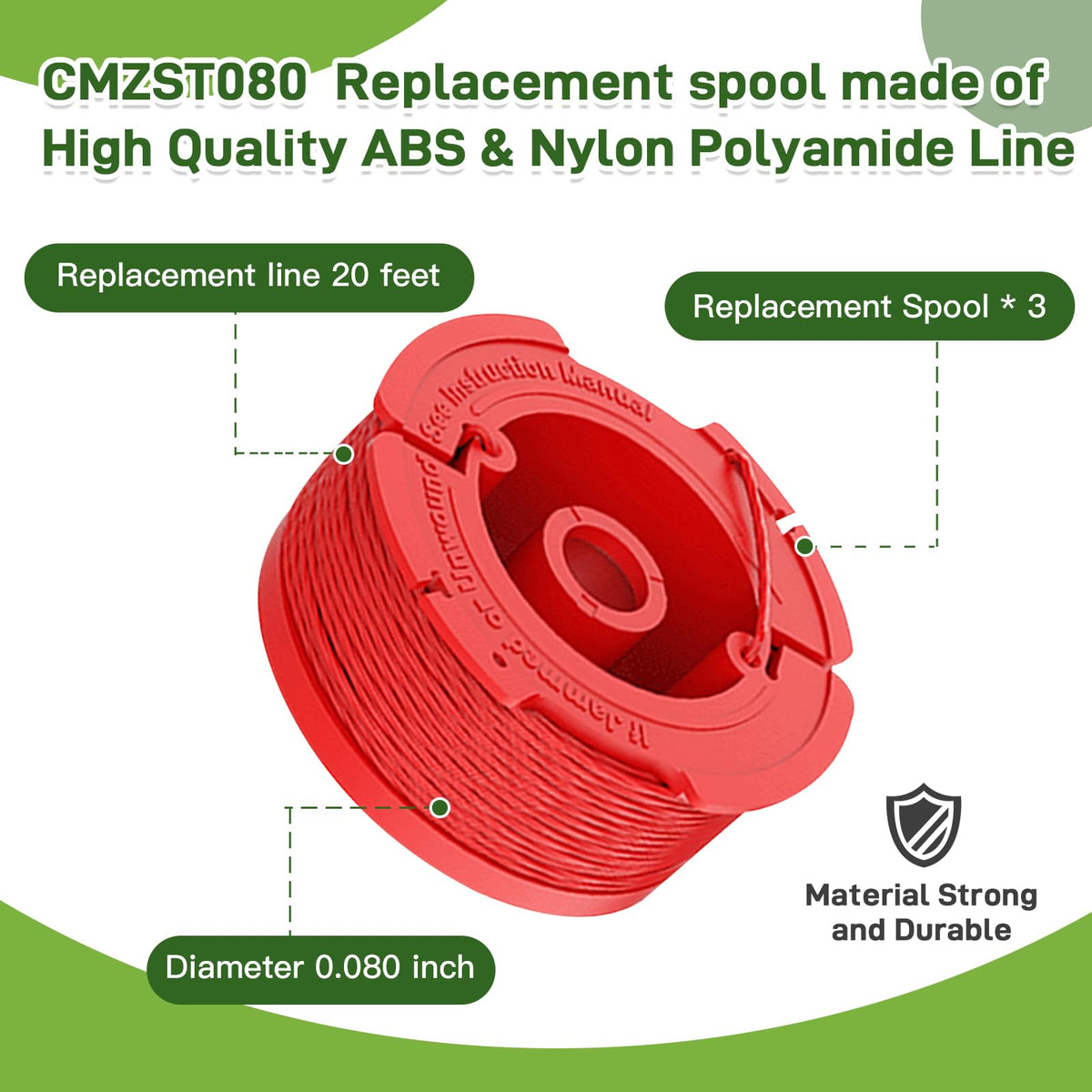 VineHii spool compatible with Craftsman CMCST910 series trimmers