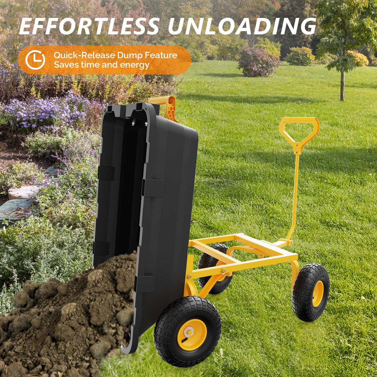 VINGLI dump cart bed dimensions offer spacious load handling.
