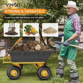 VINGLI dump cart quick-release dump, easy unloading in seconds.