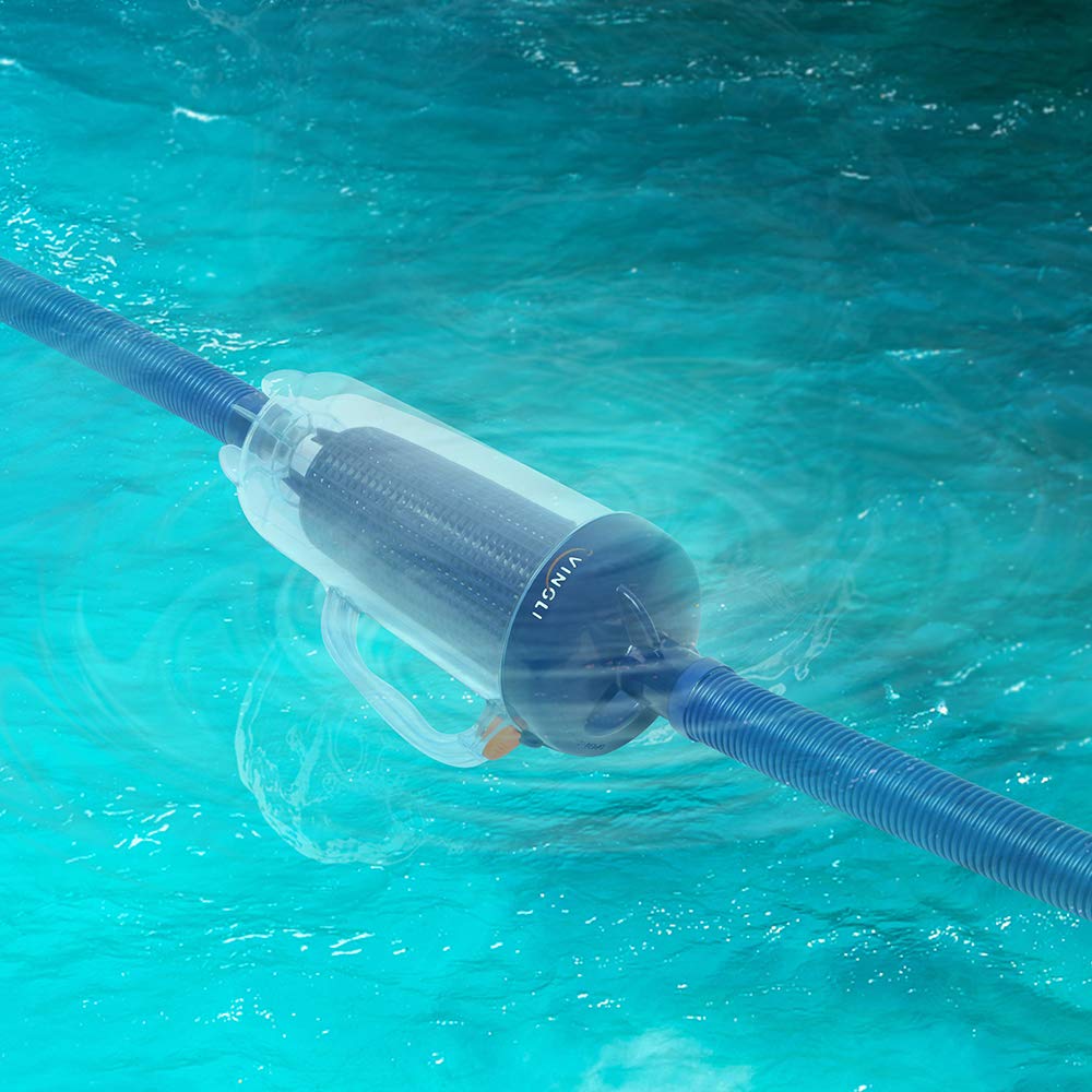 VINGLI inline debris basket for pool vacuum keeps large items from clogging lines.