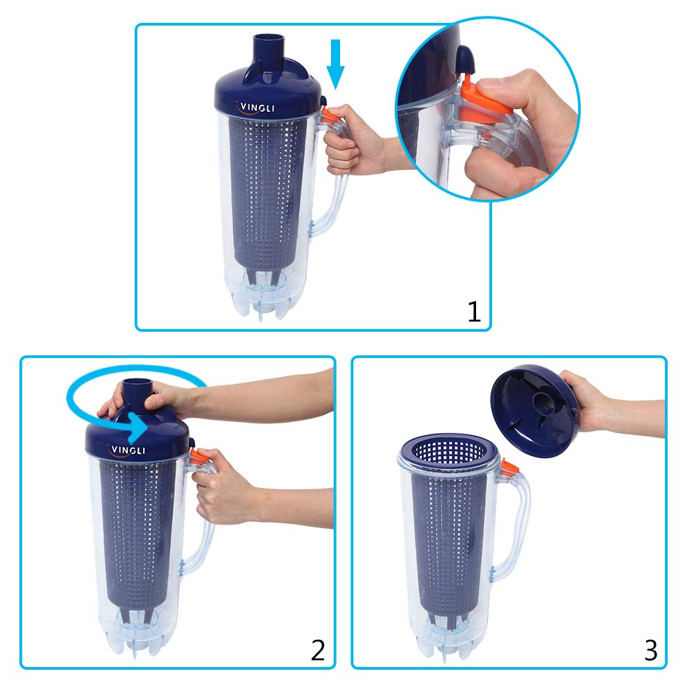 VINGLI pool vacuum protection helps prevent blockages and extends filter life.
