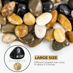 VINICS natural river rocks for aquarium decor and safe substrate