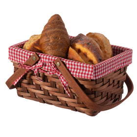 Vintiquewise gingham lining basket, removable and washable for simple cleaning.