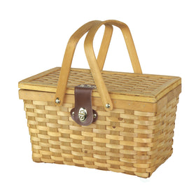 Vintiquwise woodchip weave basket on display highlighting classic craftsmanship