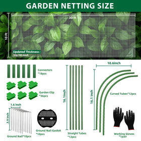 VIOBEPASS netting over raised bed secures crops without blocking sun.