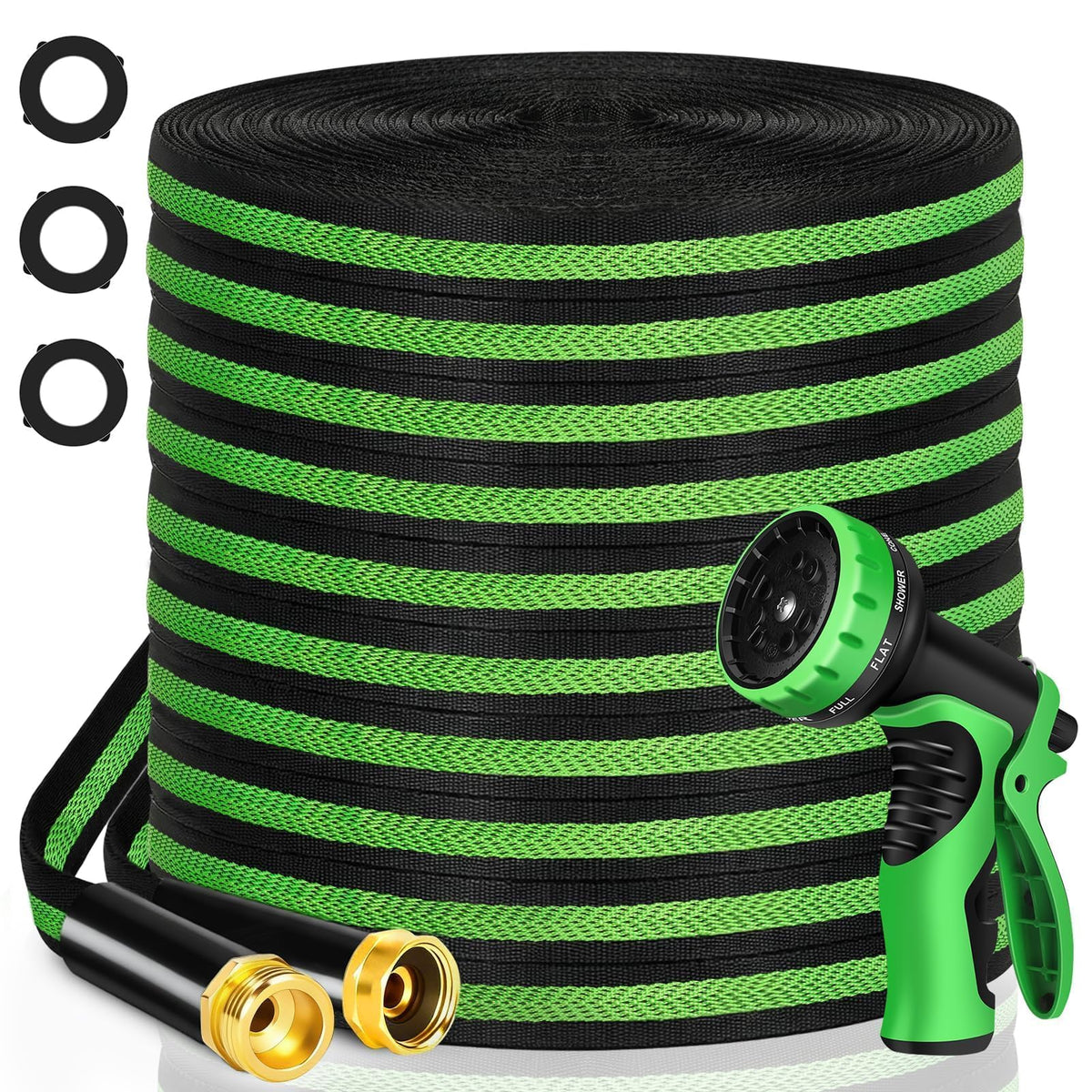 VIONMI garden hose 100ft four-layer construction for durable, leak-resistant performance.