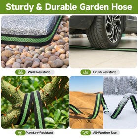 VIONMI garden hose 100ft all-weather flexible performance in extreme temperatures.