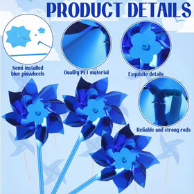 VioraWhite pinwheels 4-3 inch diameter create motion in yards