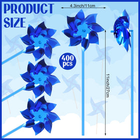 VioraWhite pinwheels with stakes ready for installation along pathways