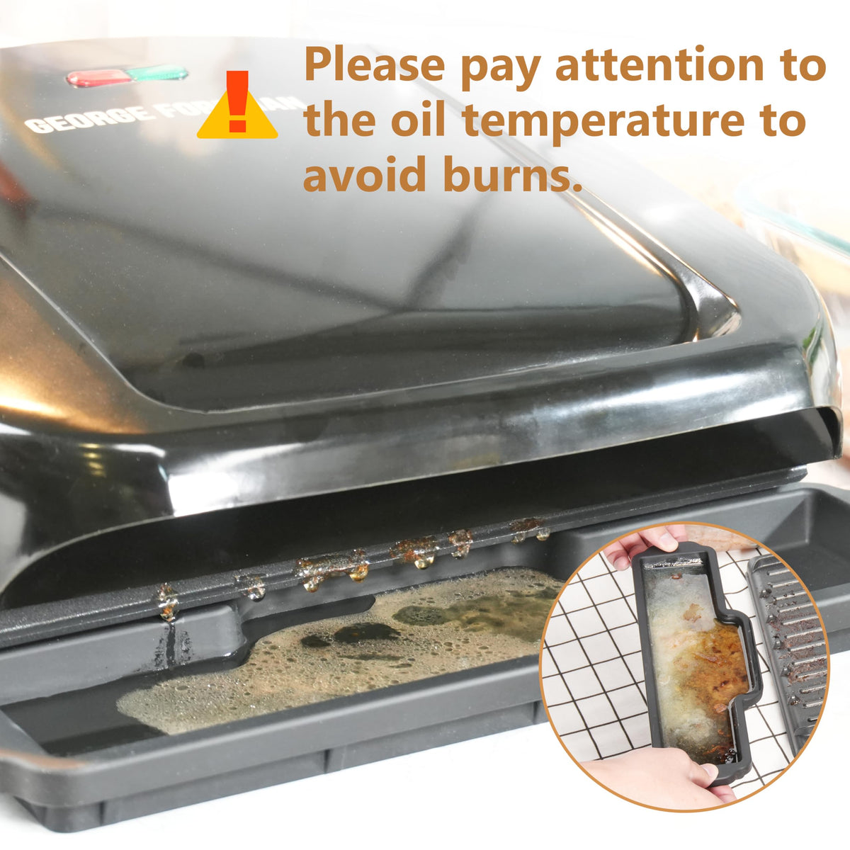 Viotiin grill-grease-tray-replacement provides reliable Foreman grill compatibility.