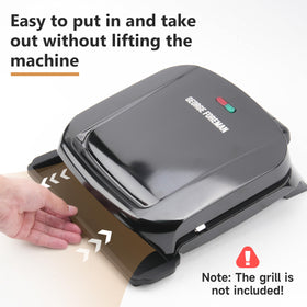 Viotiin large-capacity grease tray reduces need for frequent emptying during cooks.