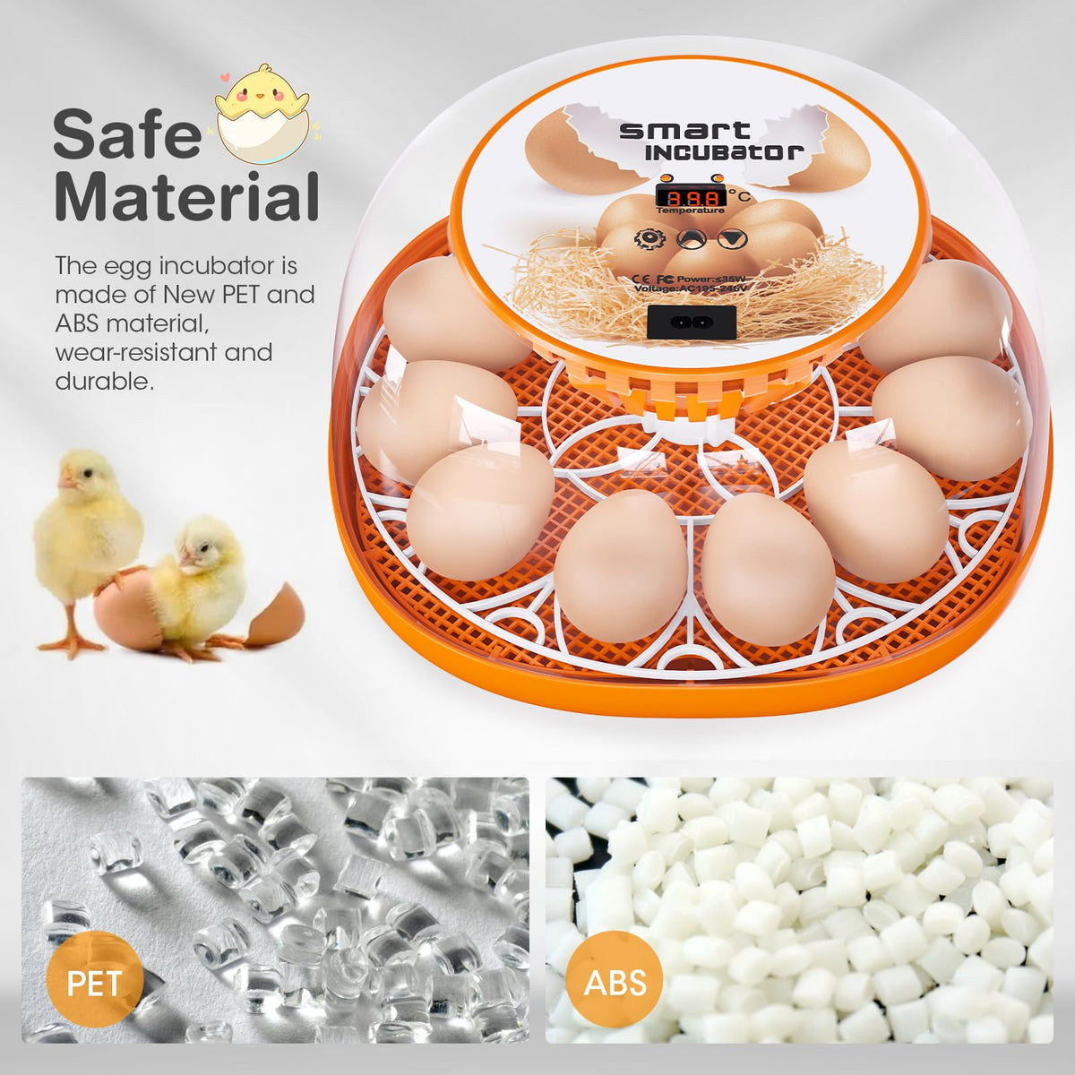 Viowey egg candle holder lets observation of embryo development without extra lamps.