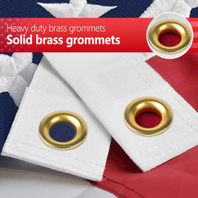 VIPMEN all-weather nylon flag stands up to exposure with long-life performance.
